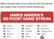 虎扑网-包含哈登连续二十场比赛得分超过精彩发挥，法国队挑战极限！的词条